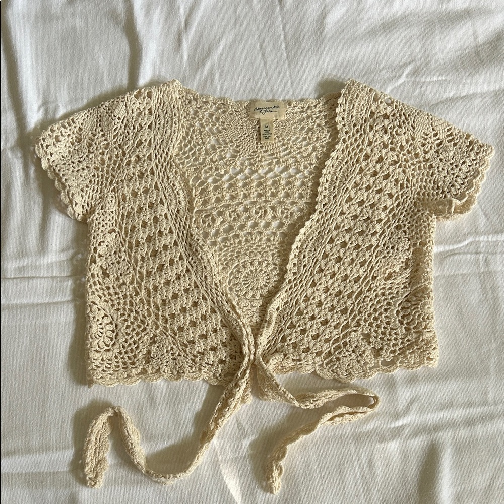 Crochet Tie-Front Top